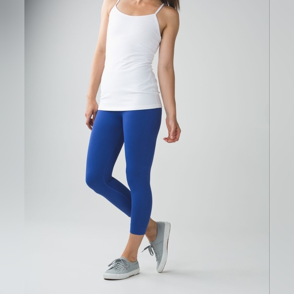 🌞Lululemon Zone In Crop Seamless Leggings Sapphire Blue - Picture 5 of 14